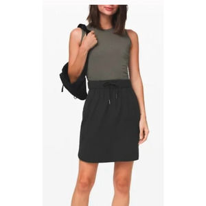 Lululemon On The Fly Skirt Black High Rise Pockets Stretchy‎ Work Play~ 0-2